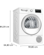 Bosch WTH85226GB Series 4 Heat Pump Tumble Dryer - A++ Energy Rated - H84.2 W59.8 D61.3
