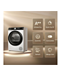 Hisense Dh3s802bw3 3S Series Wifi-Enabled 8Kg Heat Pump Tumble Dryer - White