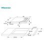 Hisense GM642XHS 4 Burner Gas Hob - H8.9 W60 D52