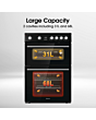 Hisense HDE3211BBUK 60cm Double Oven Electric Cooker with Ceramic Hob - Black