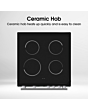 Hisense HDE3211BBUK 60cm Double Oven Electric Cooker with Ceramic Hob - Black