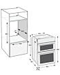 Hotpoint DIH 82D IX Dih82dix Built In Electric Double Oven - H89 W59.4 D56.7