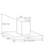Prima PRCH026 60Cm Box Chimney Hood - H45-75 W60 D45