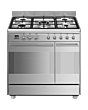 Smeg SCB92MX8 79.7Cm Dual Fuel Rangecooker With Double Oven And Gas Hob - Stainless Steel
