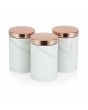 Tower T826005WR Marble & Rose Gold - Set 3 Canisters