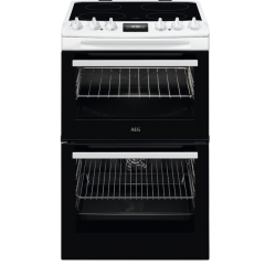 Aeg CCX1530ACW 55Cm Double Oven Electric Cooker - Ceramic Hob - Catalytic 