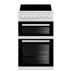 Beko EDVC503W 50Cm White Ceramic Hob Double Oven