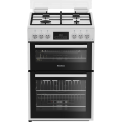 Blomberg GGRN655W 60Cm Double Oven Gas Cooker - Lid - Top 32L Main 72L