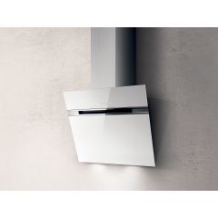 Elica Asc-Led-60-Wh 60Cm Angled Chimney Hood - H103.5–146.5 W59.8 D13.7-25