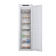 Haier HAUN518EWK Tall Built In Frost Free Freezer - 200L - Sliding Hinges - E Energy Rated - H176.9 