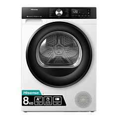 Hisense Dh3s802bw3 3S Series  Wifi-Enabled 8Kg Heat Pump Tumble Dryer - White