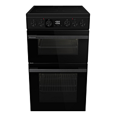 Hisense HDCEC5C10B 50Cm Double Oven Electric Cooker With Ceramic Hob 