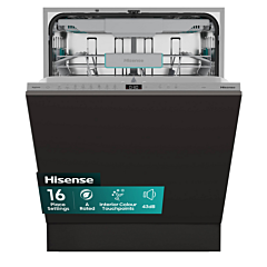 Hisense HV16AUK Full-Size Fully Integrated Dishwasher - A Energy Rated - 16 Place Settings