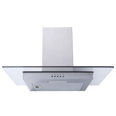 Prima PRFH002 60Cm S/S Flat Glass Chimney Hood - H43-H73 x W60 x D45