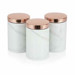 Tower T826005WR Marble & Rose Gold - Set 3 Canisters