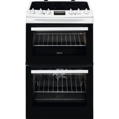 Zanussi ZCV46250WA 55Cm Double Oven Electric Cooker - Ceramic - 