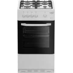 Zenith Ze501w 50Cm Single Oven Gas Cooker - No Lid - 55L