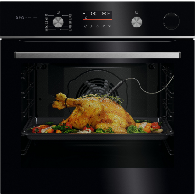 Aeg GR6PB52FSB Built In Electric Single Oven - Temperature Probe - H59.4 W59.6 D56.9