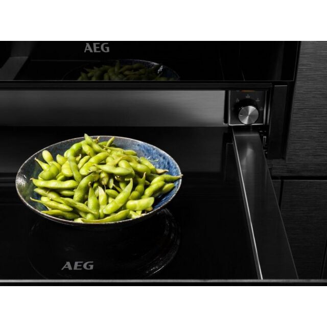 Aeg KDE911424B 14cm Warming Drawer - Black Glass