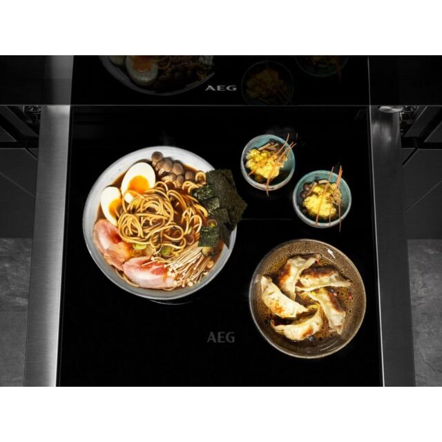 Aeg KDE911424B 14cm Warming Drawer - Black Glass