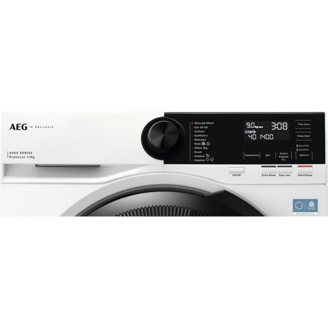 Aeg LFR62944B 9Kg 1400 Spin Washing Machine - A Energy Rated - H84.7 W59.7 D66