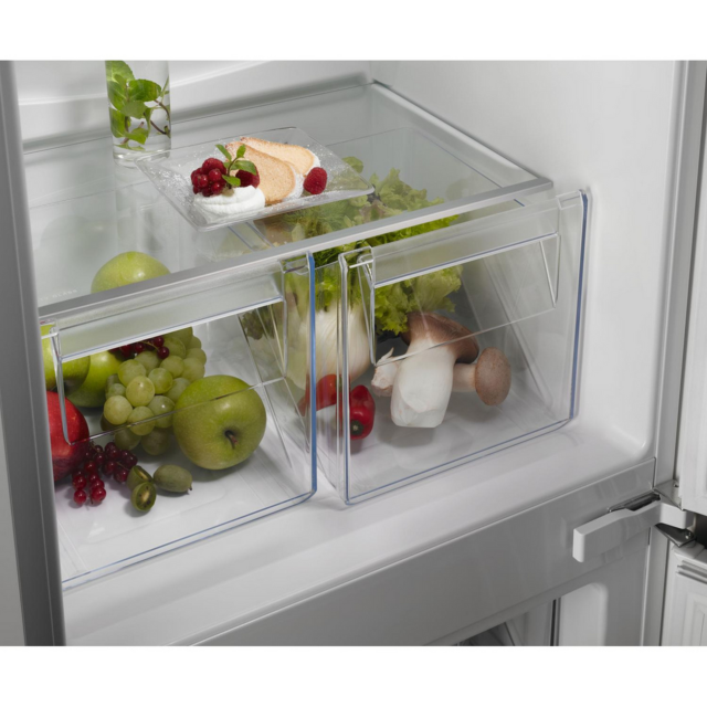 Aeg NSC7T185ES Built In 50/50 Frost Free Fridge Freezer - Sliding Hinge - E Energy Rated