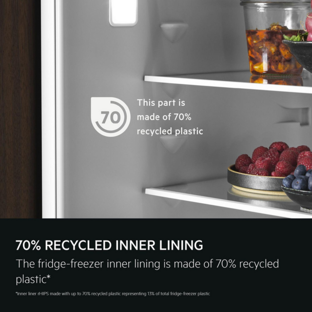 Aeg NSC7T185ES Built In 50/50 Frost Free Fridge Freezer - Sliding Hinge - E Energy Rated