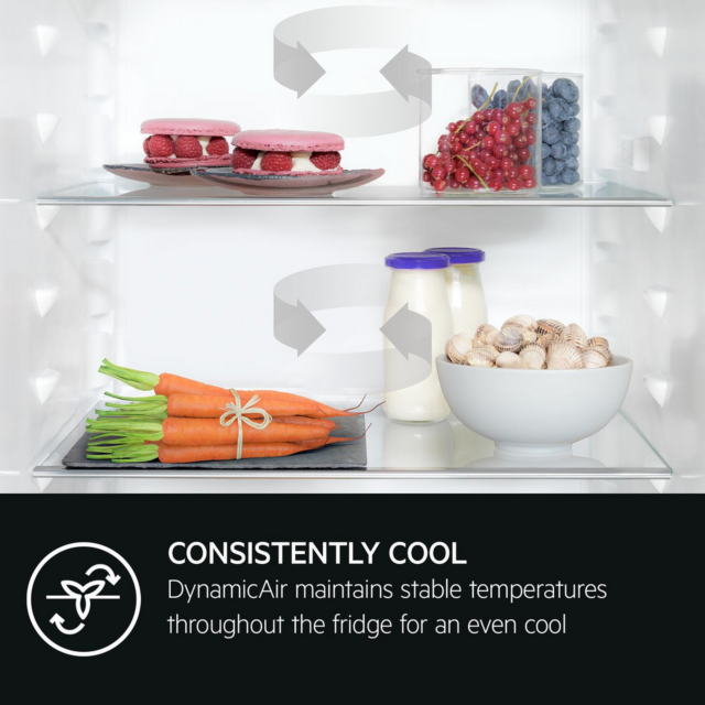 Aeg NSC7T185ES Built In 50/50 Frost Free Fridge Freezer - Sliding Hinge - E Energy Rated