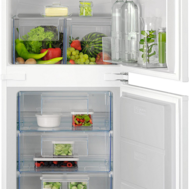Aeg NSC7T185ES Built In 50/50 Frost Free Fridge Freezer - Sliding Hinge - E Energy Rated