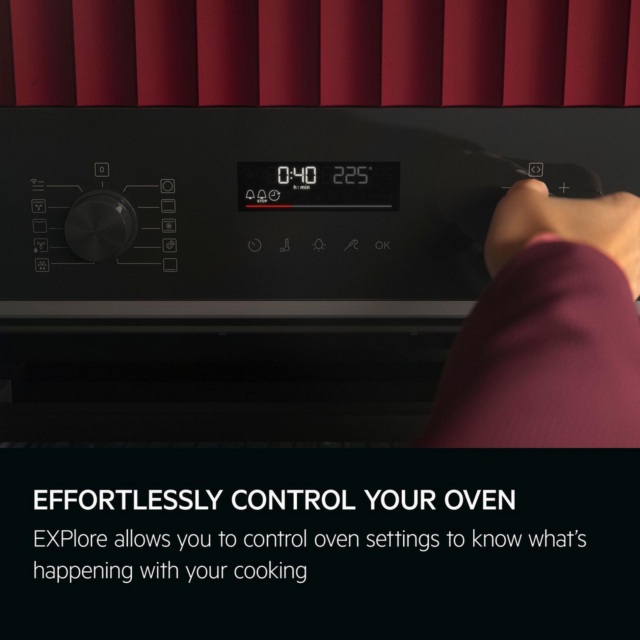 Aeg OU5PB40XK Built In Electric Single Oven - Pyrolytic - H59.4 W59.6 D56.9
