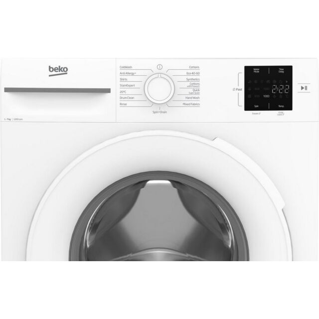 Beko BM1WU3721W 7Kg 1200 Spin Washing Machine - B Energy Rated - H84.5 W60 D49.6
