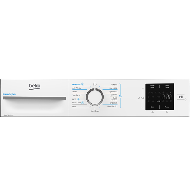 Beko BM3WT3941W 9Kg 1400 Spin Washing Machine - A Energy Rated - H84.5 W60 D54.6 