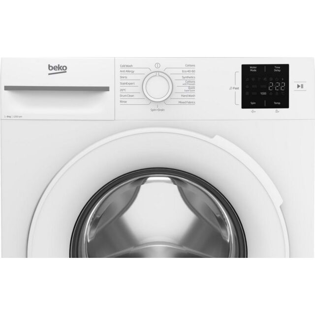 Beko BMN3WT3821W 8Kg 1200 Spin Washing Machine - B Energy Rated - H84.5 W60 D54.6
