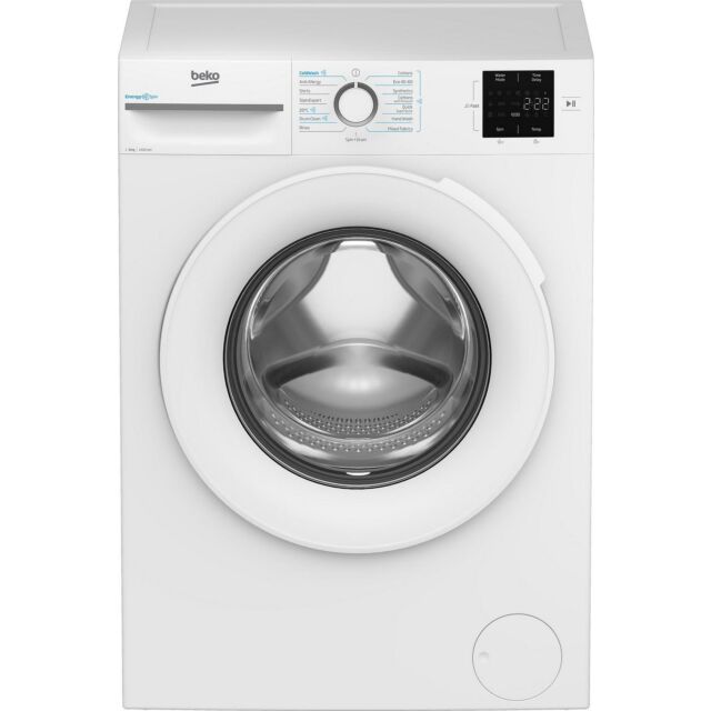 Beko BMN3WT3841W 8Kg 1400 Spin Washing Machine - A Energy Rated - H84.5 W60 D54.6