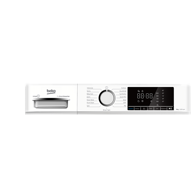 Beko BWC8121W Freestanding 8Kg 1200Rpm Washing Machine - A Energy Rated - H84.7 W60 D52