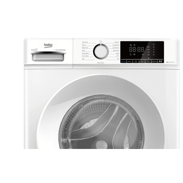 Beko BWC8121W Freestanding 8Kg 1200Rpm Washing Machine - A Energy Rated - H84.7 W60 D52