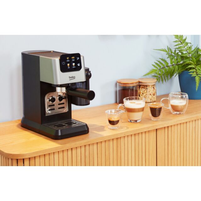 Beko CEP5304X Caffeexperto Cep5302b Manual Espresso With Steam Wand - Black