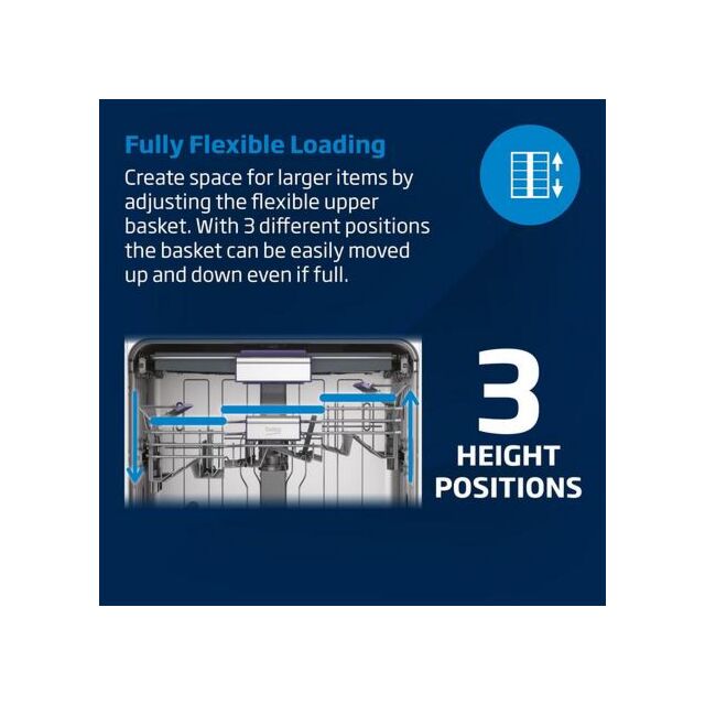 Beko DIN15C20 Integrated Full Size Dishwasher - 14 Place Settings - E Energy Rated