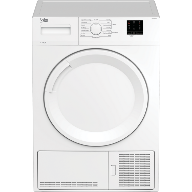 Beko DTKCE80021W 8Kg Condenser Tumble Dryer - H84.6 W59.7 D56.8