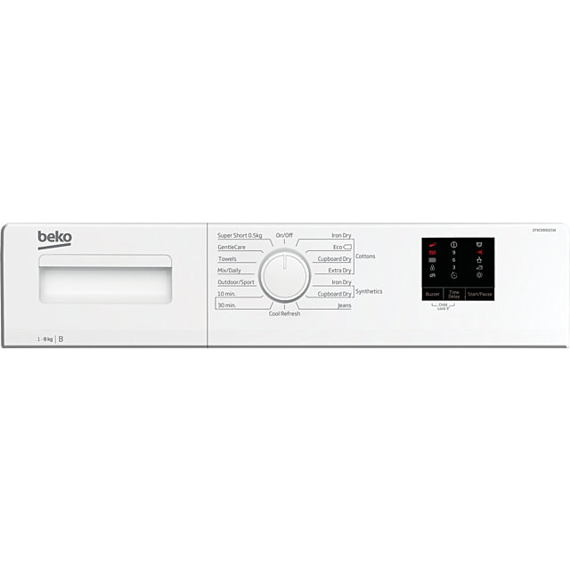 Beko DTKCE80021W 8Kg Condenser Tumble Dryer - H84.6 W59.7 D56.8