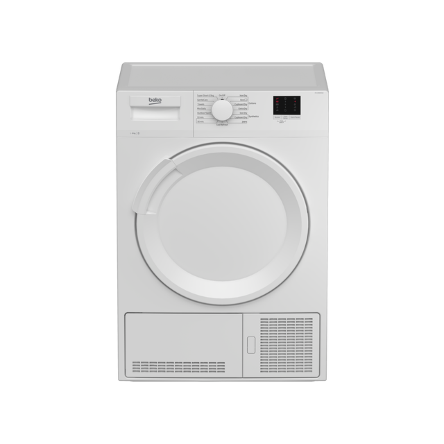 Beko DTLCE80041W 8Kg Condenser Tumble Dryer - Sensor Dry - B Energy Rated - H84.6 W59.7 D56.8
