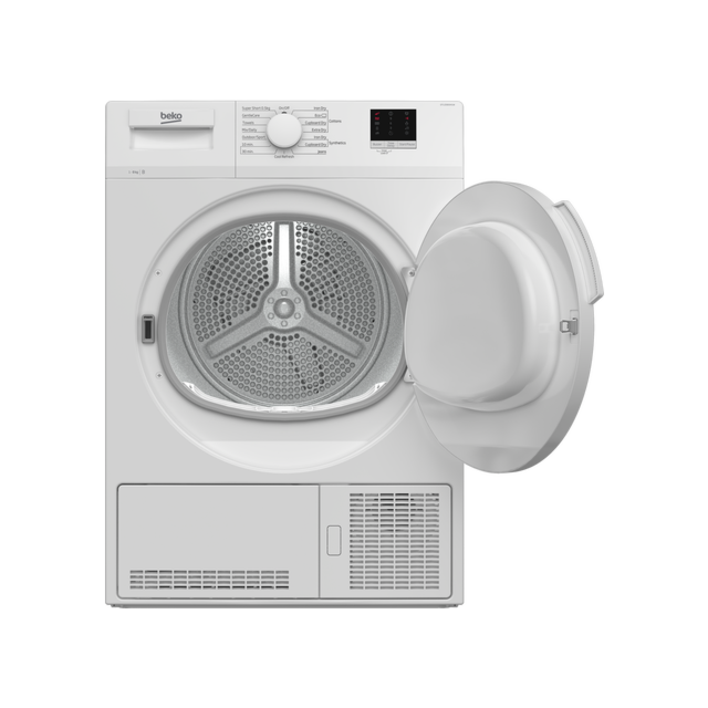 Beko DTLCE80041W 8Kg Condenser Tumble Dryer - Sensor Dry - B Energy Rated - H84.6 W59.7 D56.8