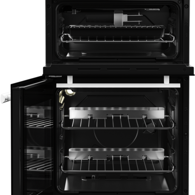 Beko EDG507W 50Cm Twin Cavity Gas Cooker - Lid - 54L Oven