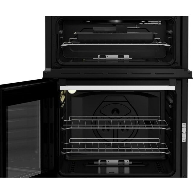 Beko EDG6231W 60Cm Double Oven Gas Cooker - No Lid - Top 32L Main 72L