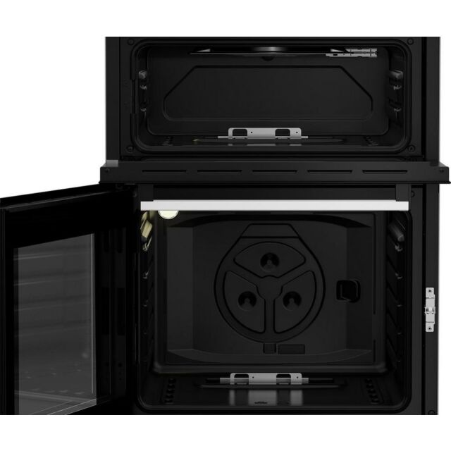 Beko EDG6231W 60Cm Double Oven Gas Cooker - No Lid - Top 32L Main 72L