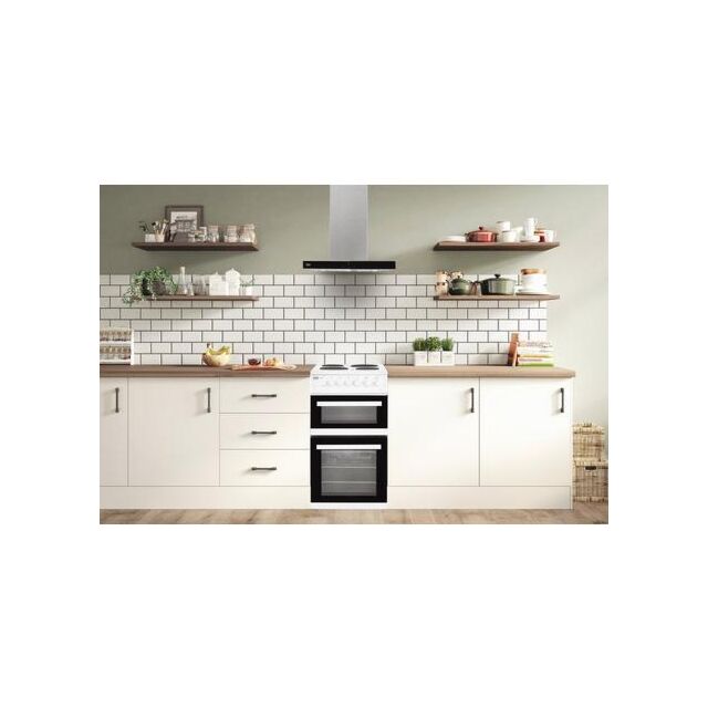 Beko EDP503W 50Cm Solid Plate Double Oven