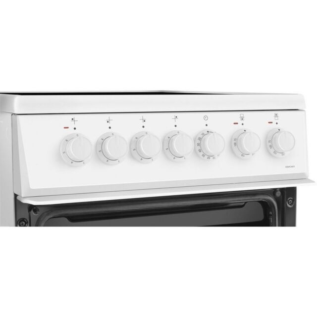 Beko EDVC503W 50Cm White Ceramic Hob Double Oven