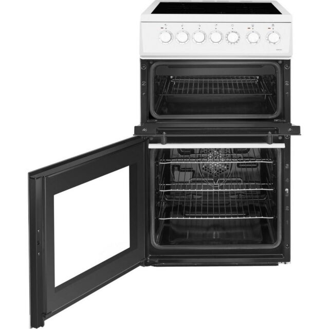 Beko EDVC503W 50Cm White Ceramic Hob Double Oven