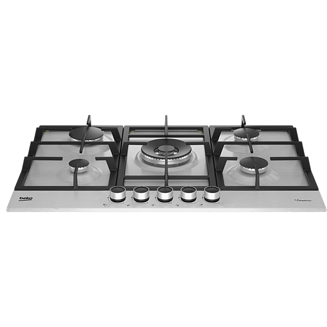 Beko HIAW75225SXE Gas Hob With Front Knob Controls - H46 W75 D51