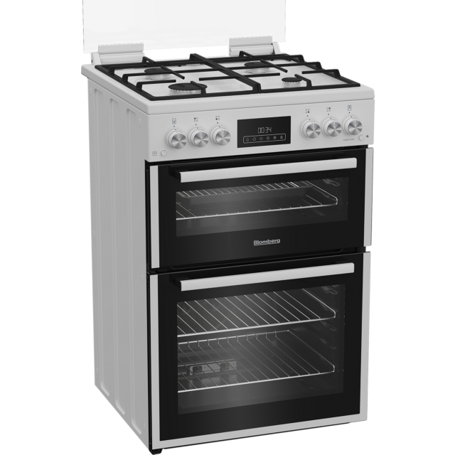 Blomberg GGRN655W 60Cm Double Oven Gas Cooker - Lid - Top 32L Main 72L